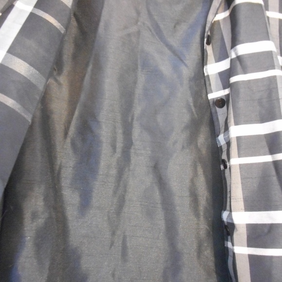 Sag Harbor Sz 18 Blue Silver Plaid mock 2 fer top - Picture 3 of 8